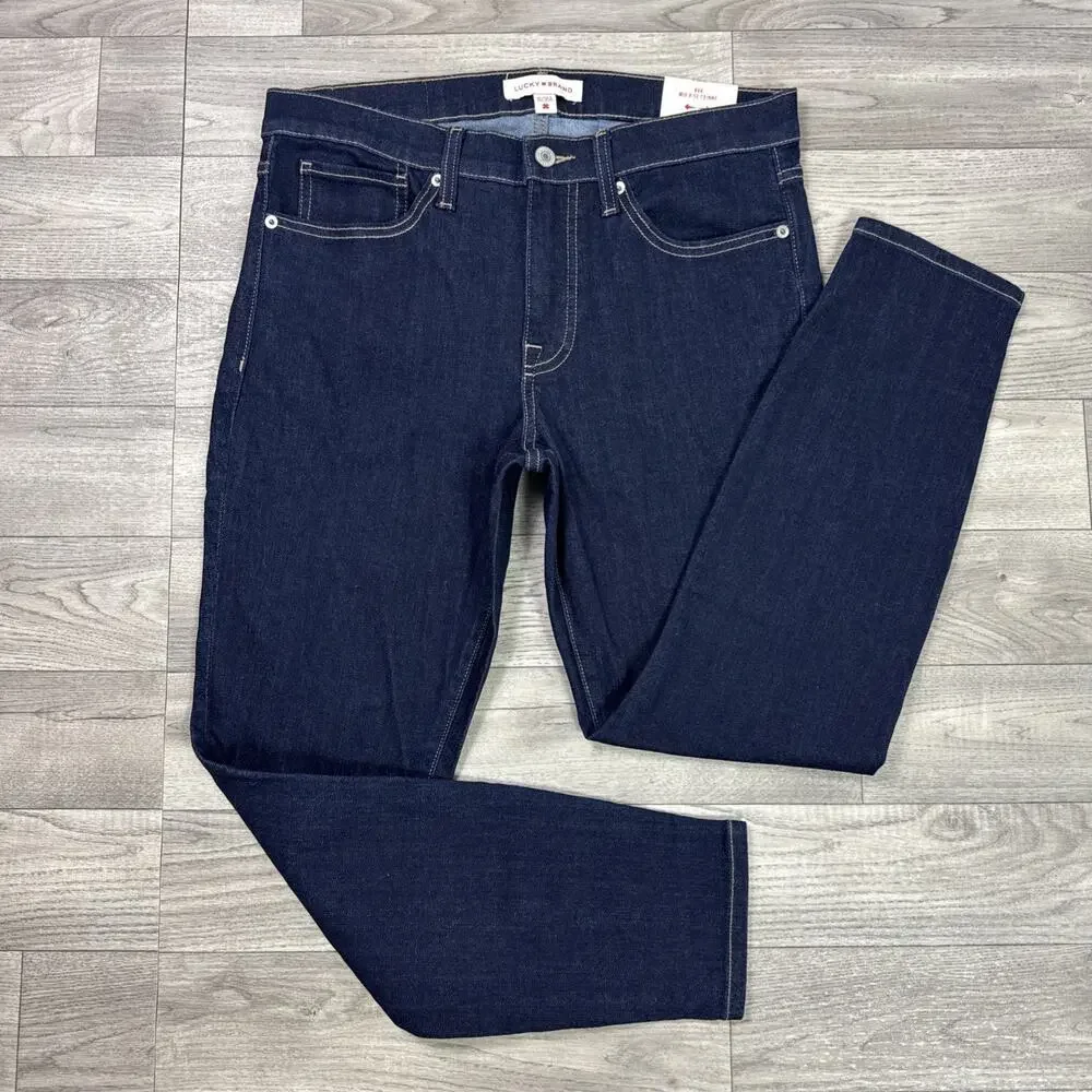 Lucky Brand Ava Mid Rise Skinny Denim Jeans Dark Wash sz 10/30 Ankle